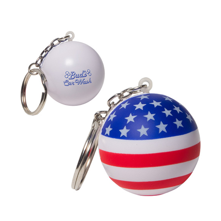 Promotional Patriotic Stress Reliever Key Chain