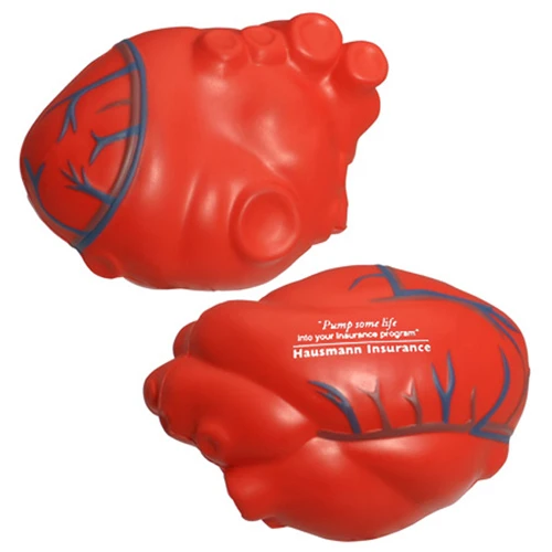 Promotional Heart with Blue Veins Stress Ball