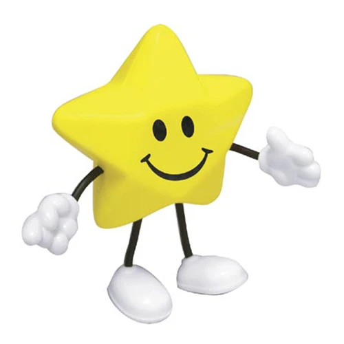 Promotional Smiley Face Star Figure Stress Reliever 