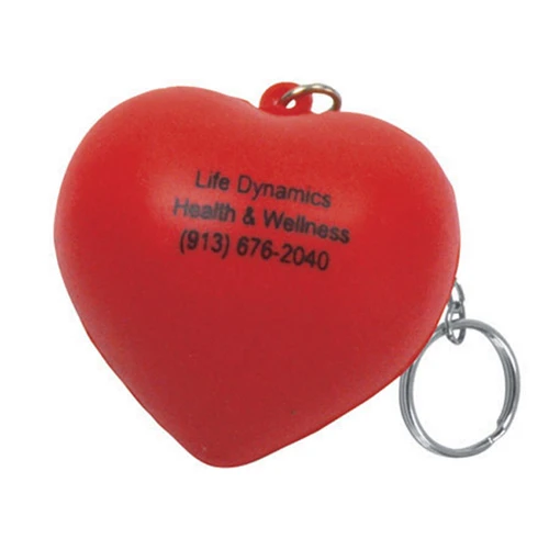 Promotional Valentine Heart Key Chain Stress Reliever