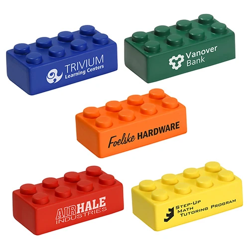 Promotional Building Block - Individual Pieces Stress Reliever