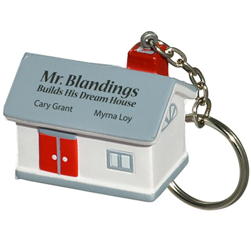 Promotional House Key Chain Stress Ball