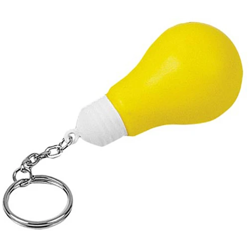 Promotional Lightbulb Key Chain Stress Reliever