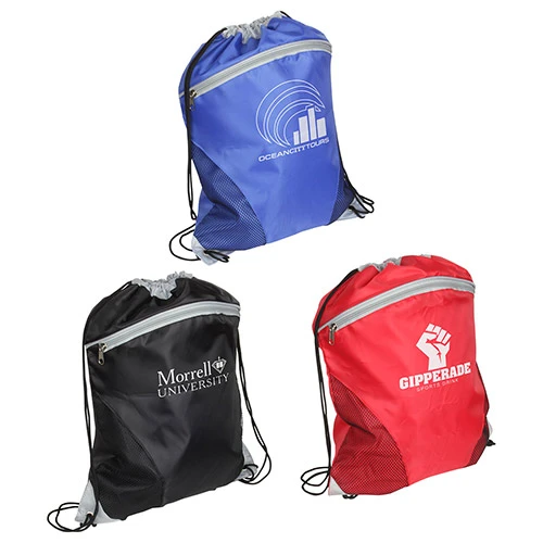 Promotional Cyclone Mesh Curve Drawstring Backpack
