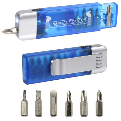 Promotional Clip-On Pocket Screwdriver Flashlight