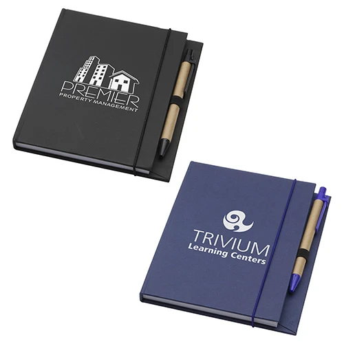Promotional Ledger Recycled Desk Journal with Pen 