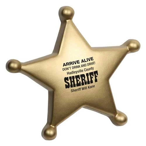 Promotional Sheriffs Badge Stress Reliever