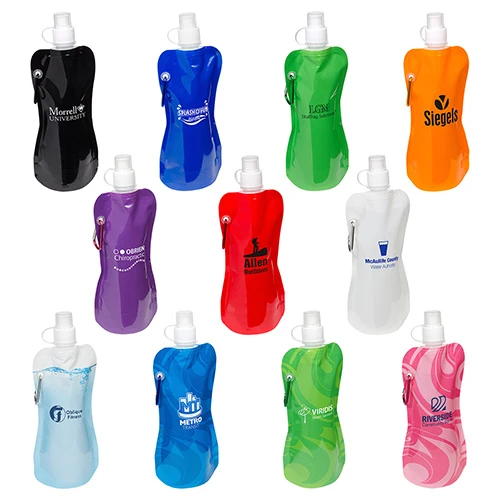 Promotional Flex Water Bottle with Carabiner
