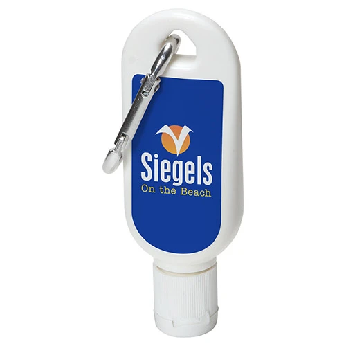 Promotional Safeguard Sunscreen With Carabiner 1 oz 