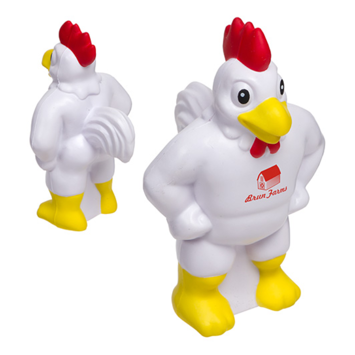 Promotional Chicken Mascot Stress Ball