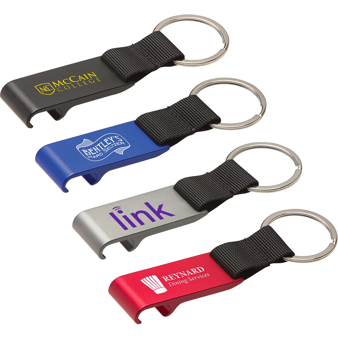 Promotional Aluminum Bottle Opener with Key Ring