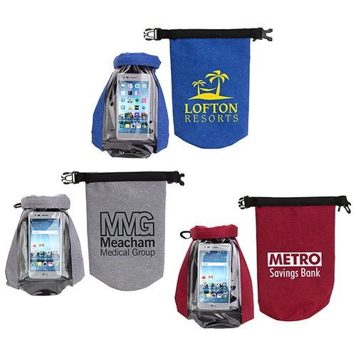 Promotional Waterproof Gear Bag with Touch-Thru Phone Pocket
