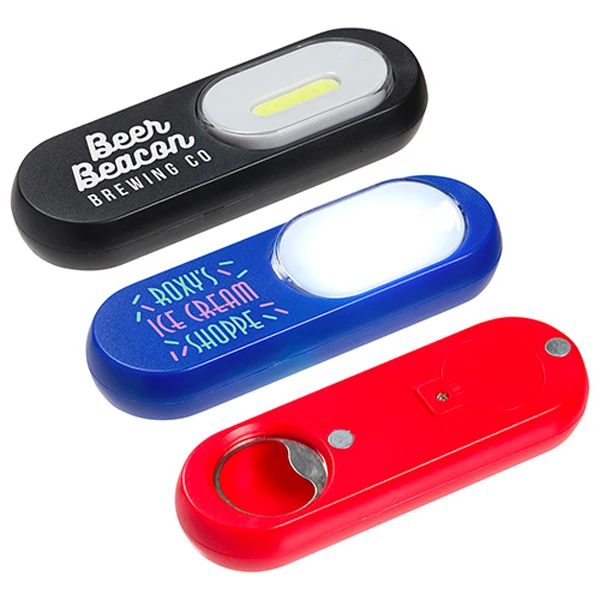 Promotional Flip N/ Flash COB Light and Bottle Opener 