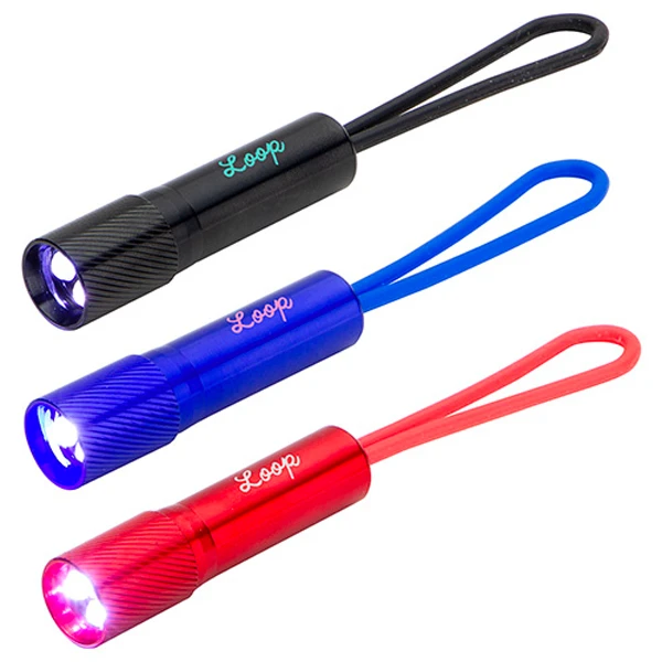 Promotional Loop Mini LED Pocket Flashlight