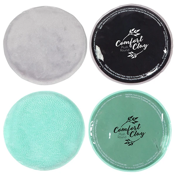 Promotional ComfortClay® Plush Round Hot/Cold Pack