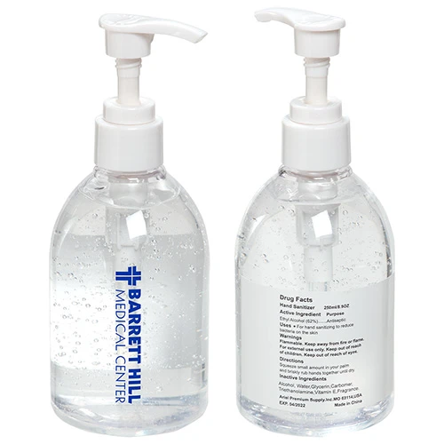 Promotional Pump-Action Hand Sanitizer with Vitamin E- 8.5oz.