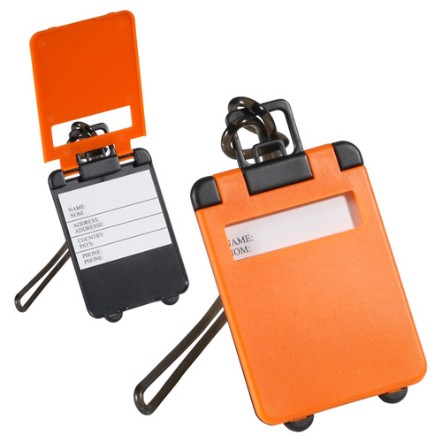 Promotional Orange Travel Tote Luggage Tag