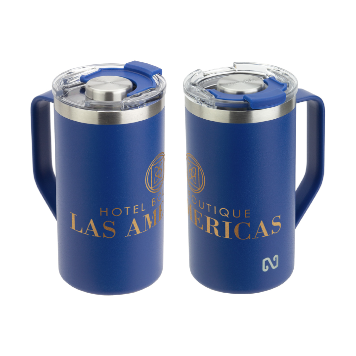Blue NAYAD® Metro 20 oz Stainless Double Wall Mug Promotional Blue NAYAD® Metro 20 oz Stainless Double Wall Mug
