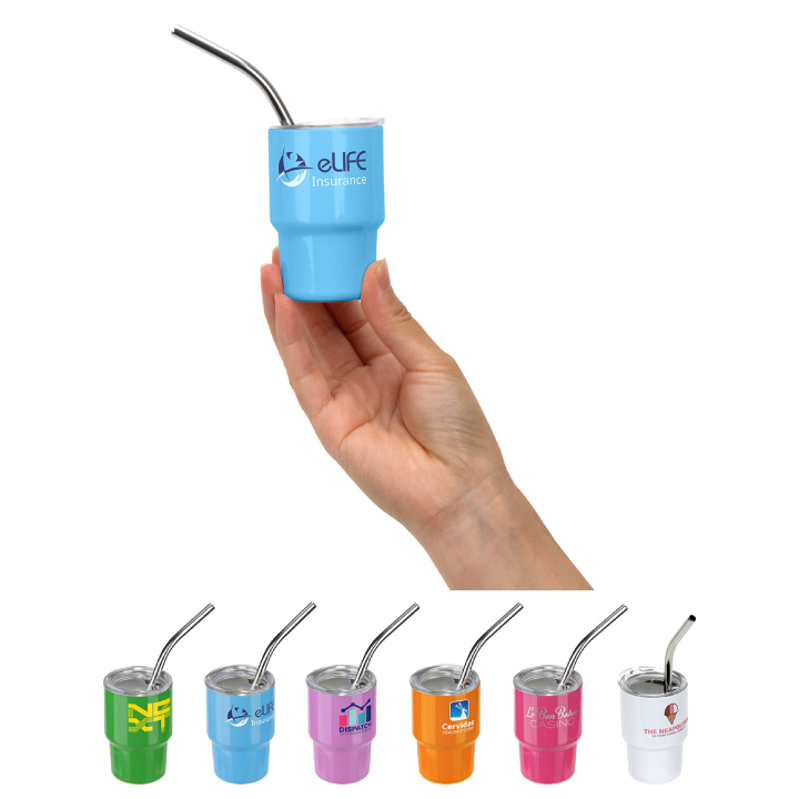 Promotional 3 oz Tumbler with Straw