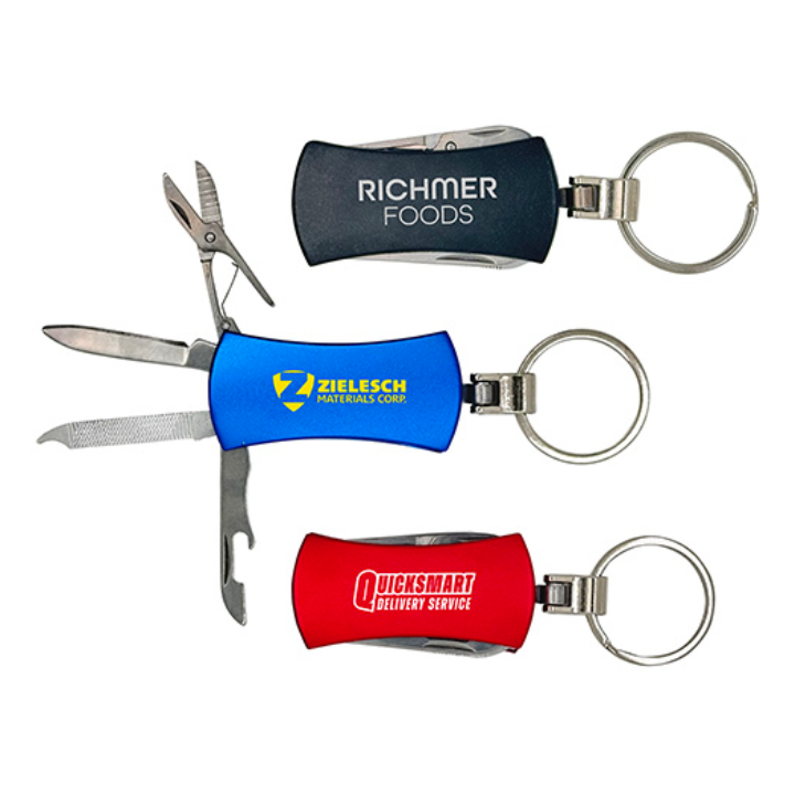 Promotional 5-in-1 Multi-Tool Pocket Key Ring