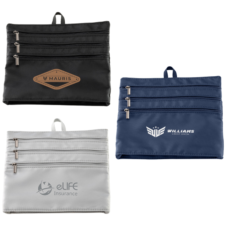 Promotional 4-Pocket Zip Organizer