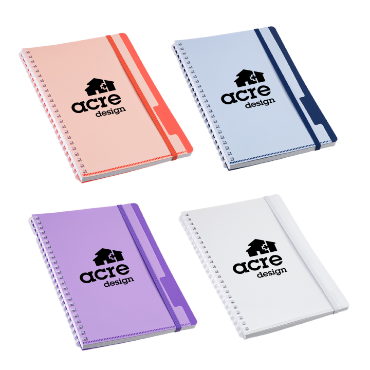 Promotional Spiral Notebook with Front Pocket
