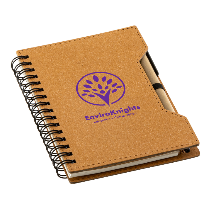 Promotional Spiral Notebook with Sticky Notes & Pen