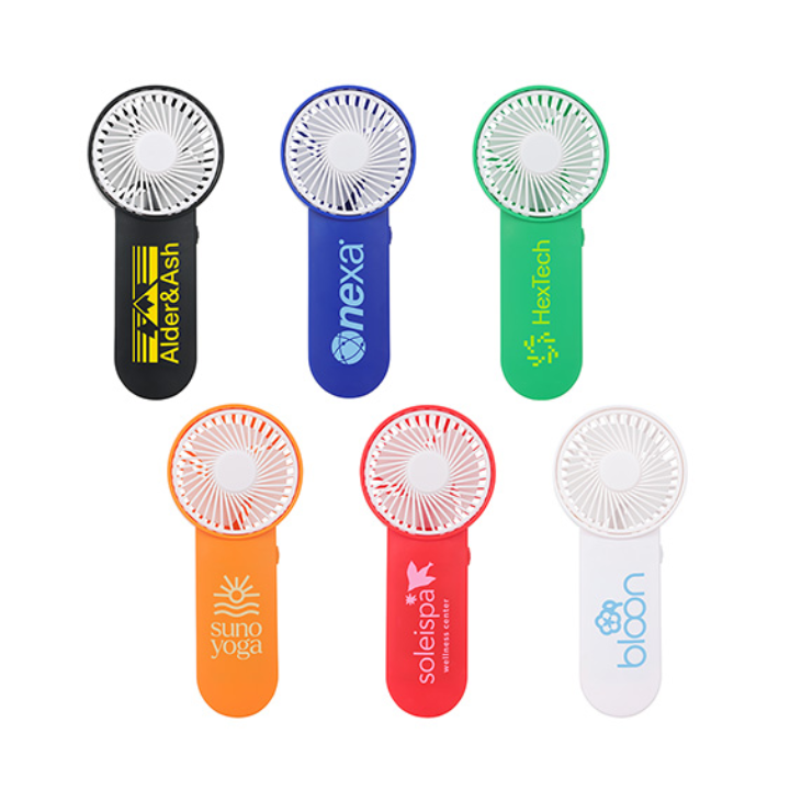Promotional Swirl Portable Battery-Operated Fan
