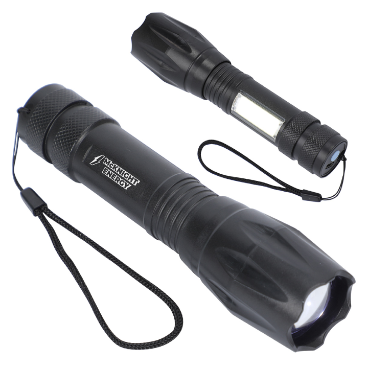 Duo Beam Rechargeable LED and COB Flashlight Promotional Duo Beam Rechargeable LED and COB Flashlight