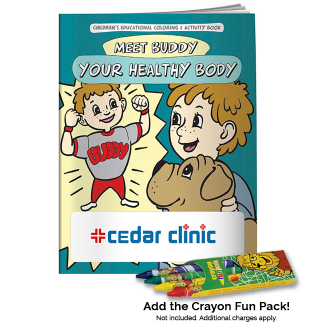 Promotional Meet Buddy Your Healthy Body Coloring Book