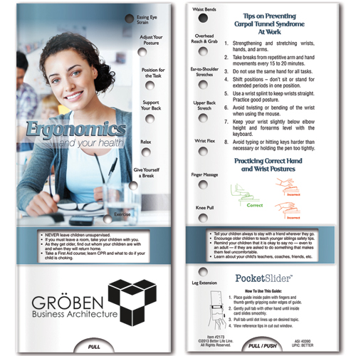 Promotional Pocket Slider: Ergonomics - Stress Less