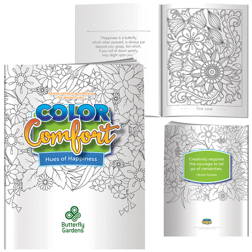 Adult Coplor book - Hue of Happiness (Flowers)