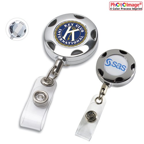 Promotional Chrome Badge Reel-4 Color Process