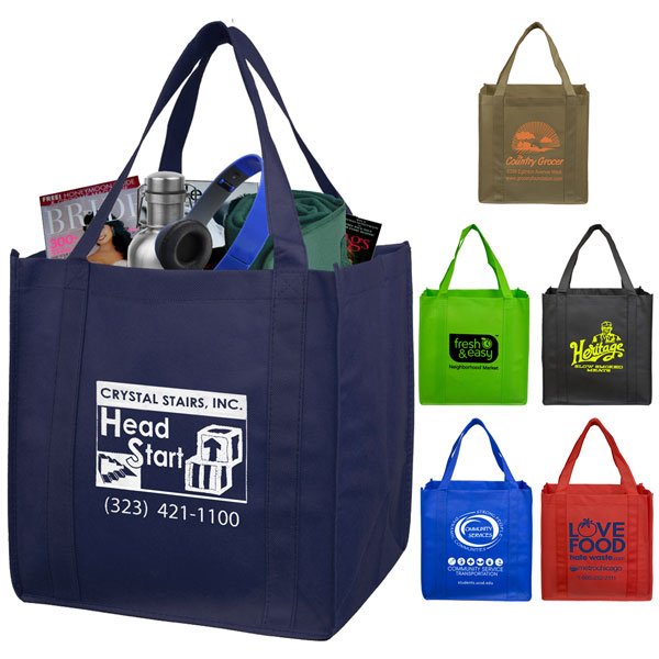 View Image 2 of Non-Woven Custom Grocery Tote 