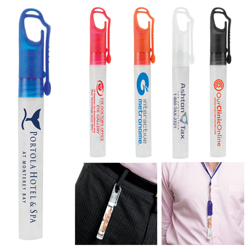 Hand Sanitizer Spray Bottle with Carabiner Clip - 10ml