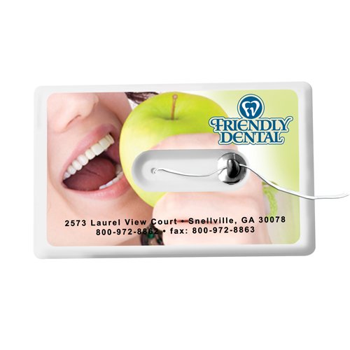 Promotional Credit Card Size Dental Floss Dispenser
