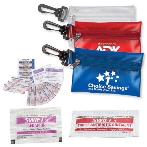 On The Go First Aid Kit 2 w/ Ibuprofen and Antibiotic Ointment First