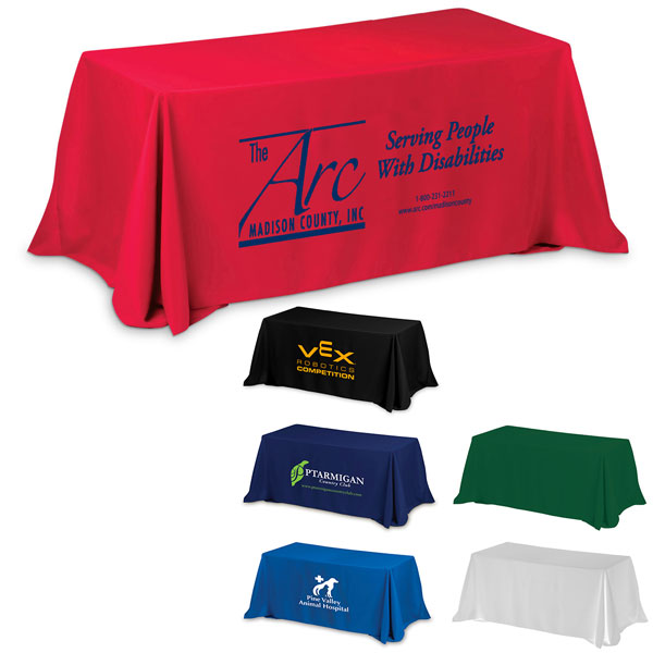 Throw Style 3-Sided Table Cover - 6FT
