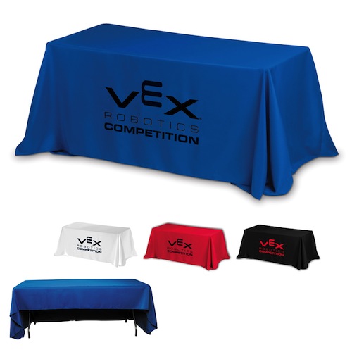 Promotional Throw Style 3-Sided Table Cover - 8FT