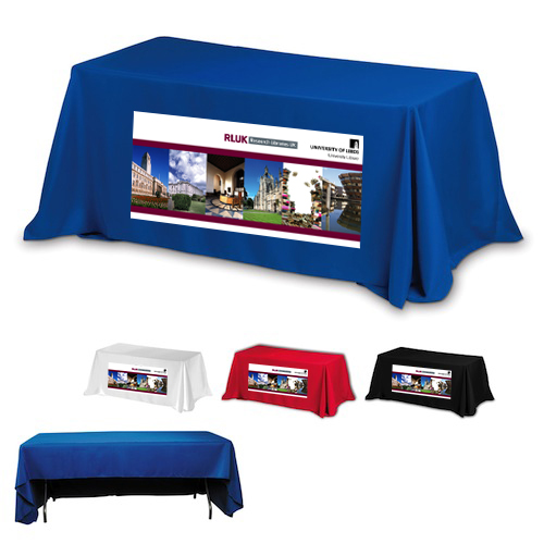 Throw Style 3-Sided Table Cover - 8FT (4 Color Process) 