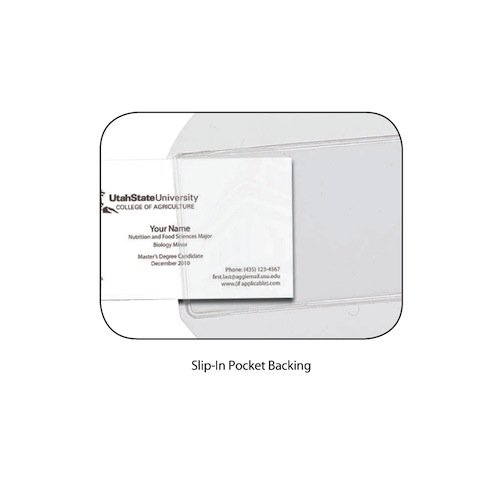Brushed Aluminum Slip-In Pocket Luggage Tag