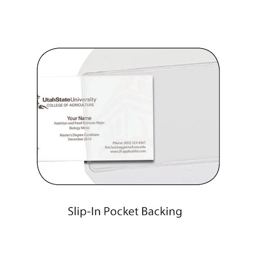 Brushed Aluminum Slip-In Pocket Luggage Tag (4 Color Process)