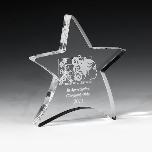 Promotional Moving Star Paperweight - 4-1/2