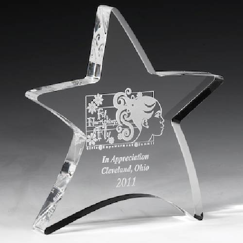 Promotional Moving Star Paperweight - 4-1/2