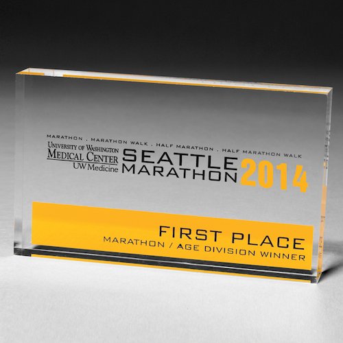 Promotional Rectangular Acrylic Paperweight - 2 1/2