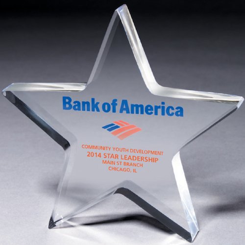 Promotional Star Acrylic Paperweight - 5