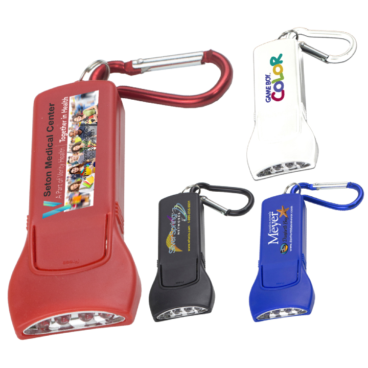 Promotional Beamer 4 LED Keyholder Keylite with Carabiner 