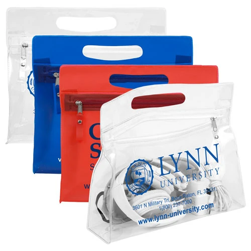 Promotional Bermuda Vinyl Travel Pouch with Zipper