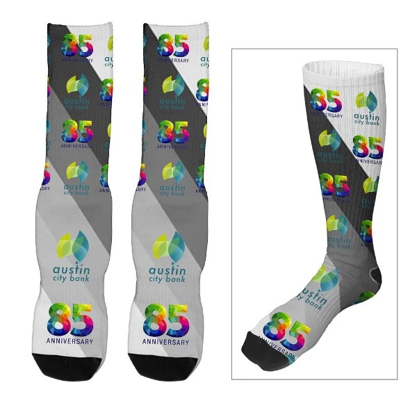 Promotional Dye Sublimated Crew (Athletic) Socks