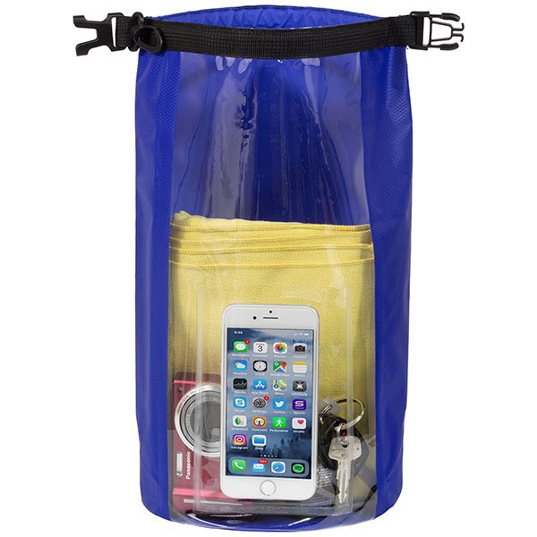 Logo Navagio  2.5 Liter Water Resistant Dry Bag With Clear Pocke 